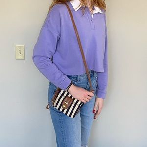 Maurices Striped Crossbody bag wristlet